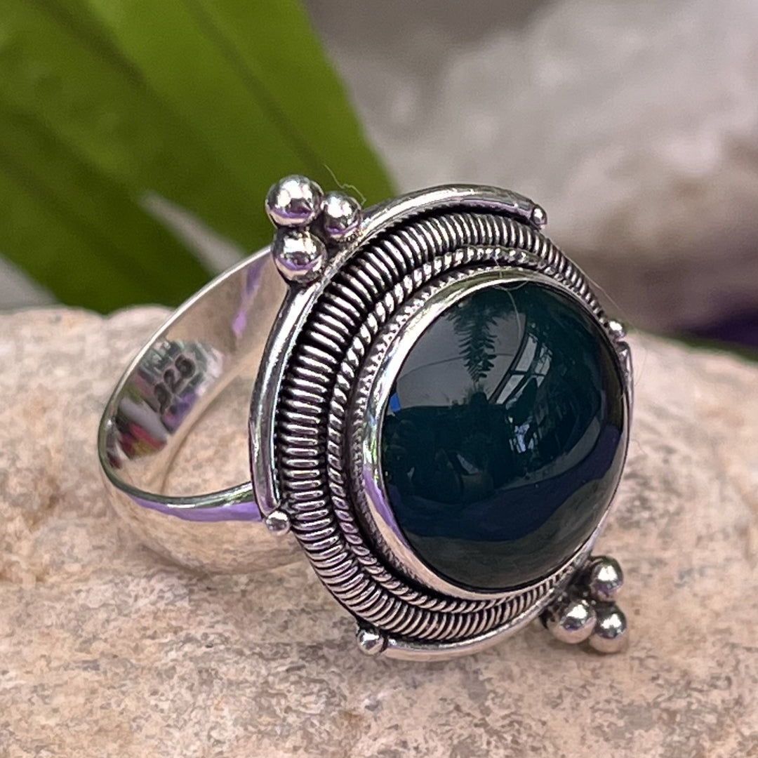 Ring Green Onyx Round XL