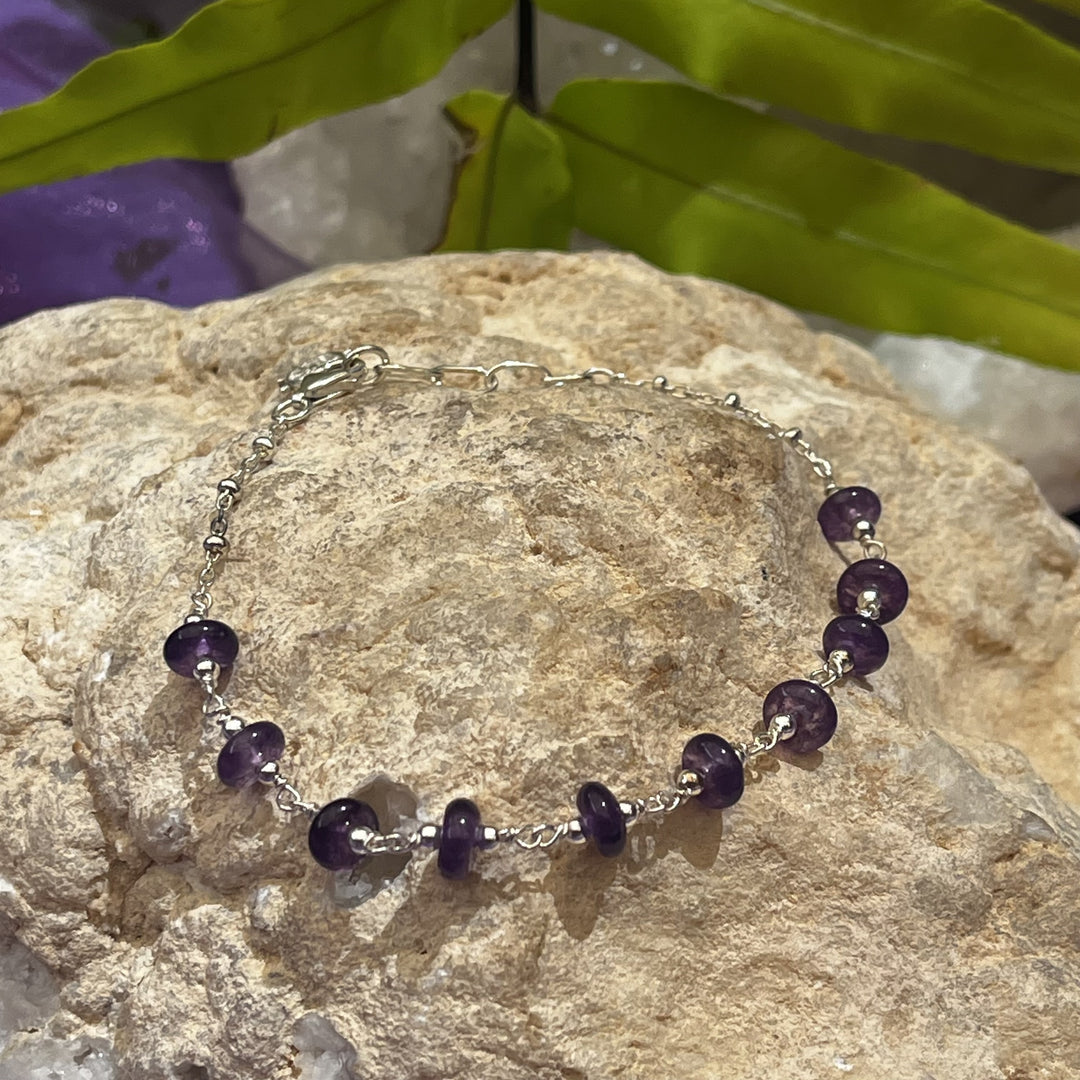 Bracelet Amethyst on Silver