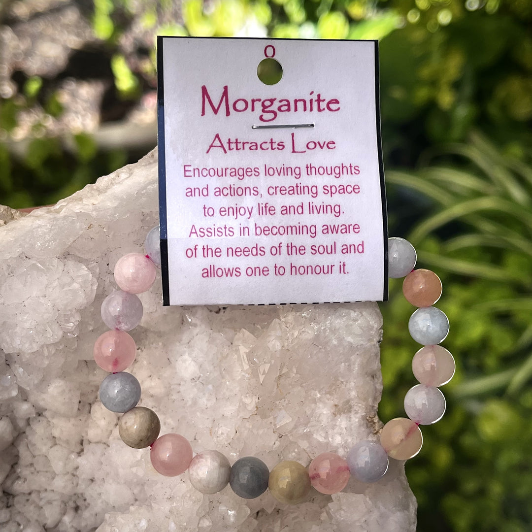 Bracelet Morganite 8mm Bead