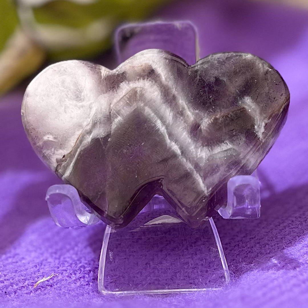 Heart Amethyst Chevron Twin 6.0 cm