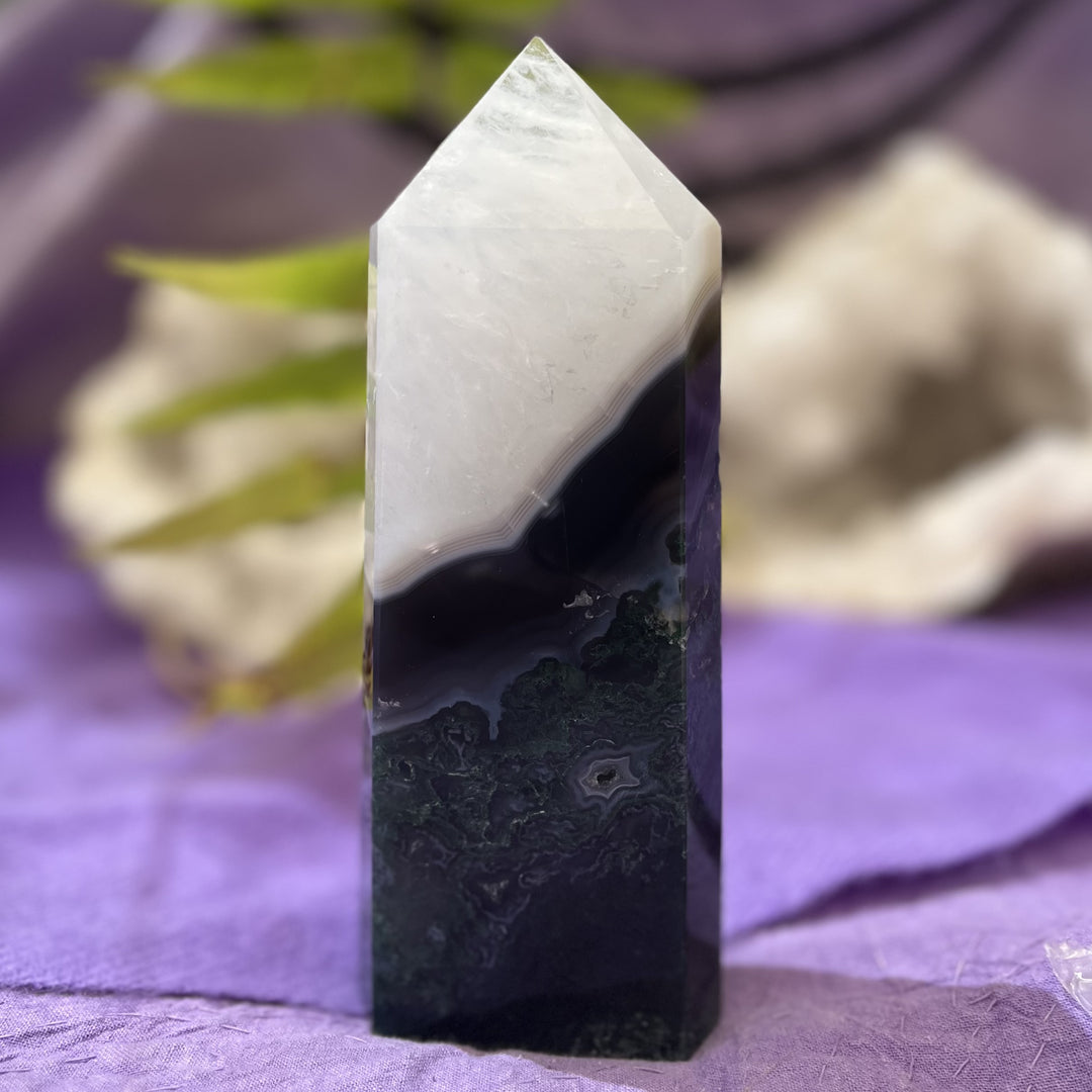 Point Moss Agate 15.8 cm