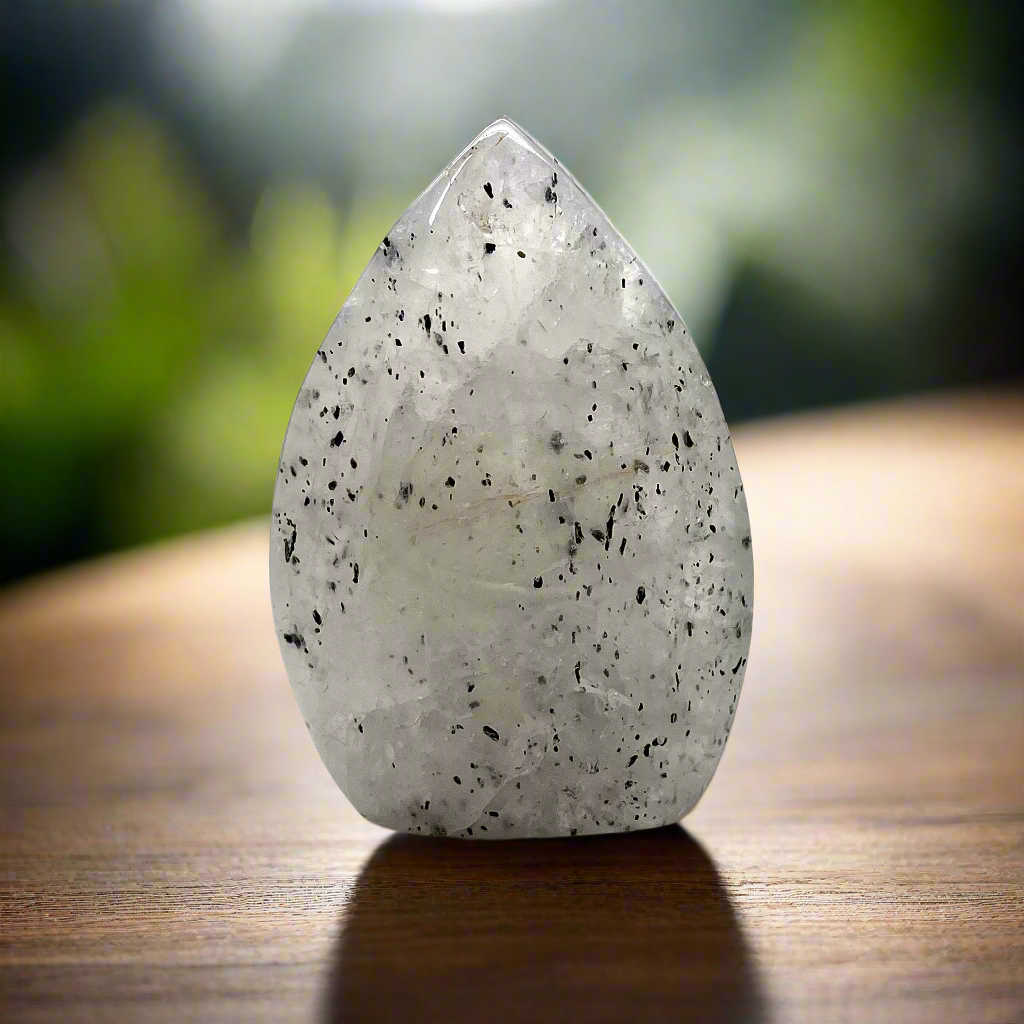 Flame Tourmaline in Quartz