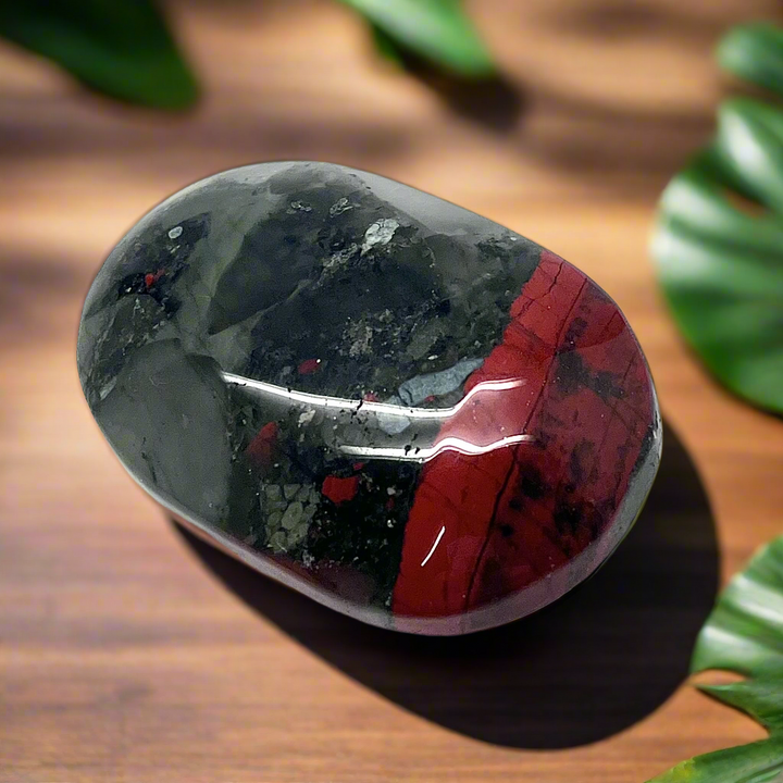 Palm Stone African Bloodstone 5.5 cm