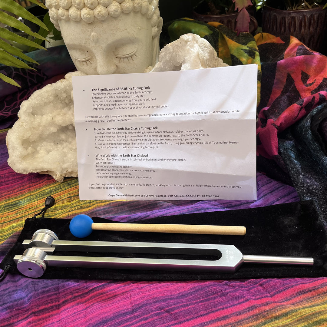 Tuning Fork Earth Star Chakra 68.05 Hz Weighted
