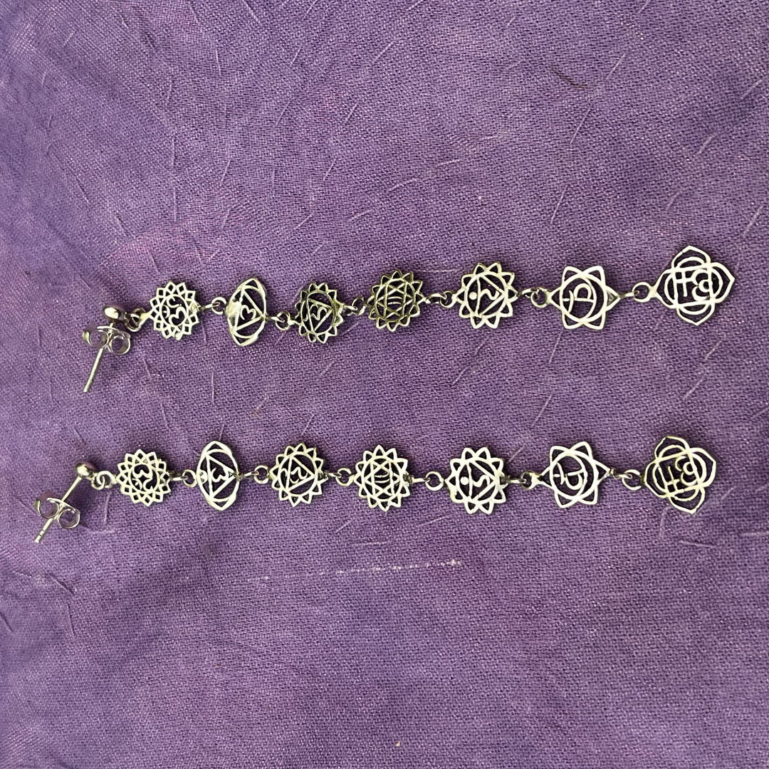 Stud Earrings Chakra Symbols