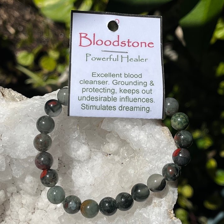 Bracelet Bloodstone 8 mm Beads