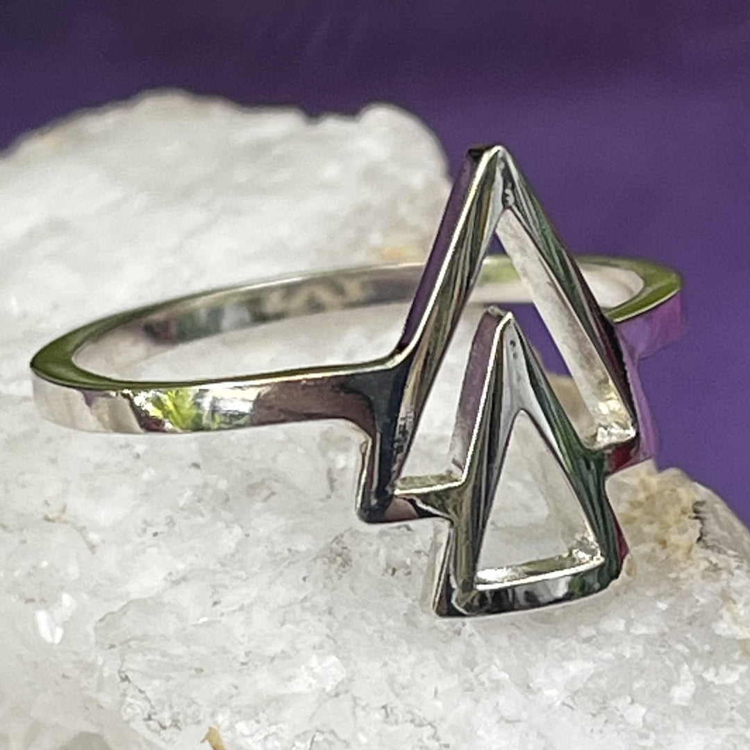 Ring Double Triangle Sterling Silver