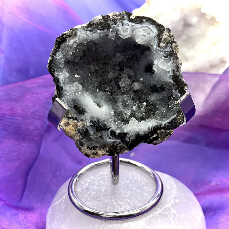 Geode Druzy Quartz on Stand 8.0 cm