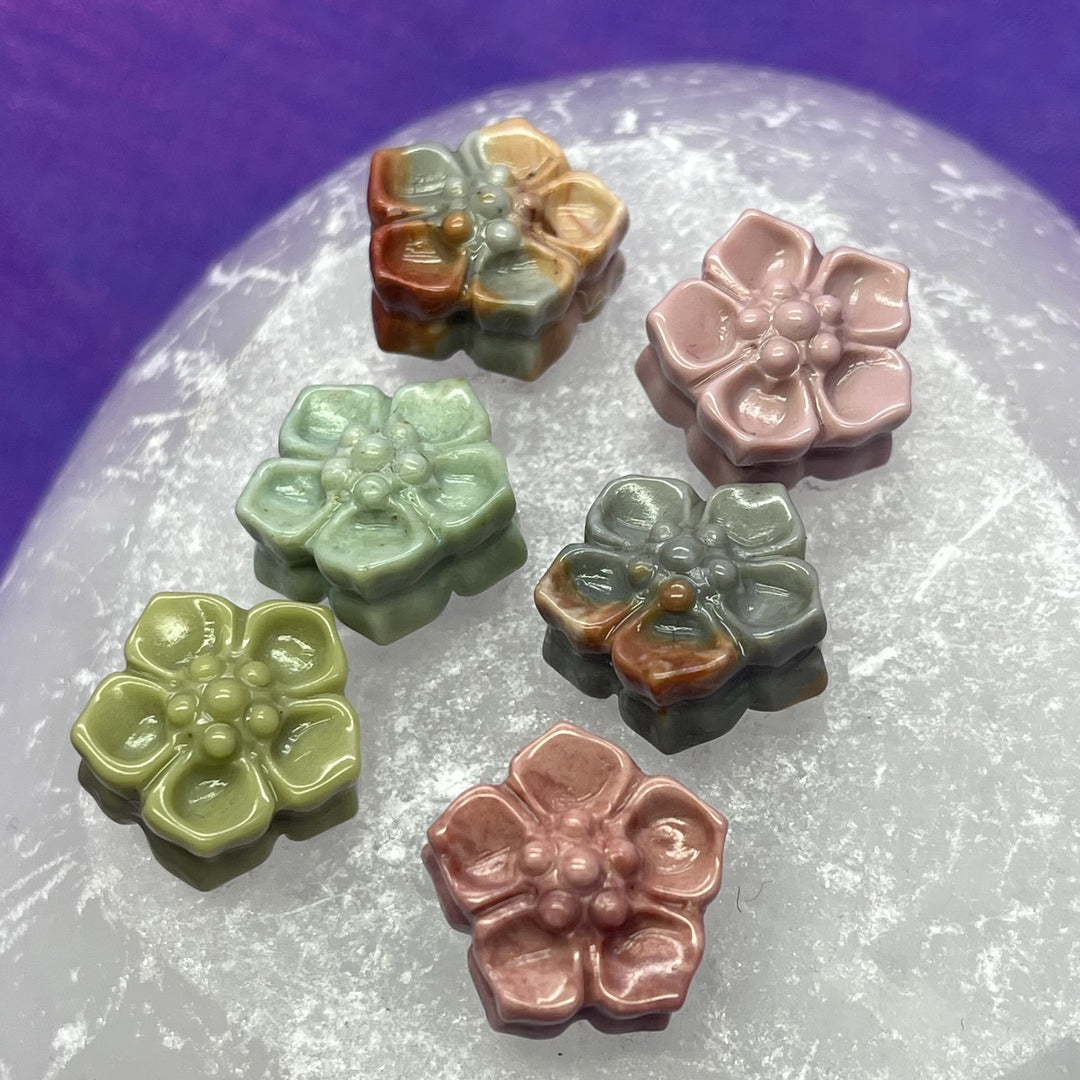 Flower Agate Carved Mini