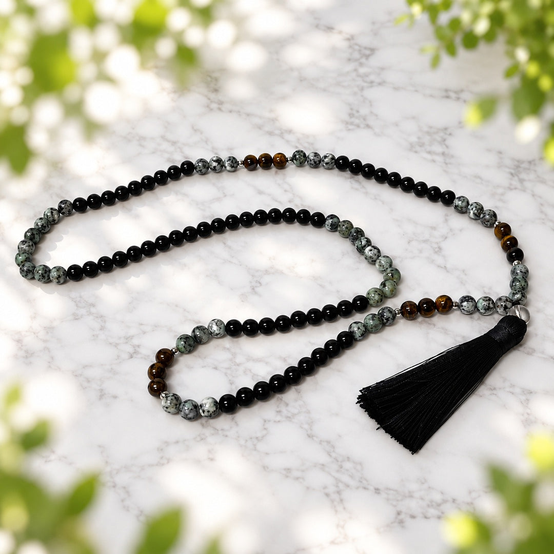 Mala Beads and Bracelet Set African Turquoise