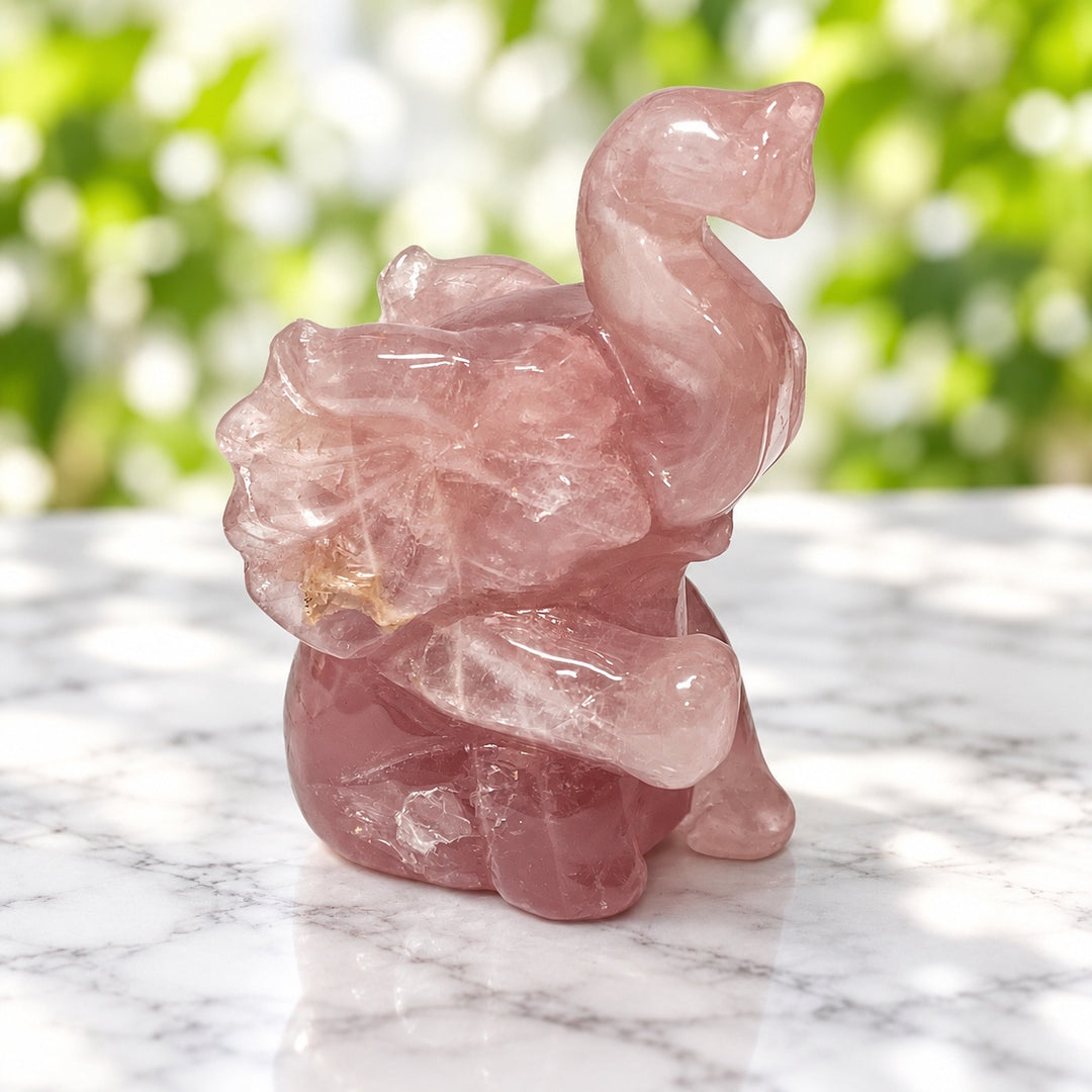 Elephant Rose Quartz 12.5 cm