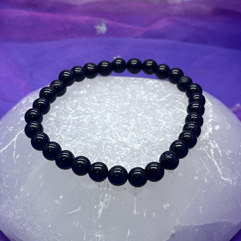 Bracelet Black Tourmaline Beads 6mm
