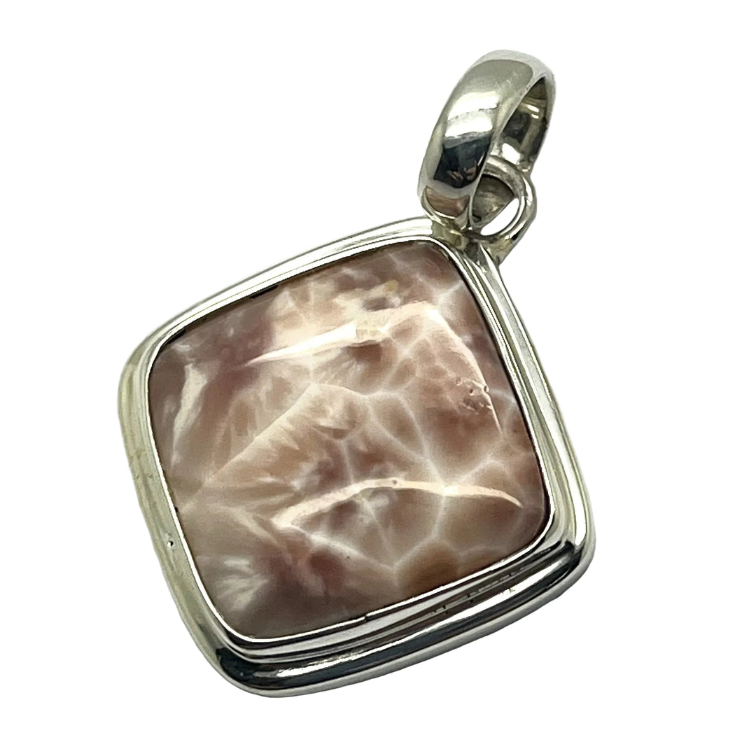 Pendant Pink Larimar Diamond 3.5 cm