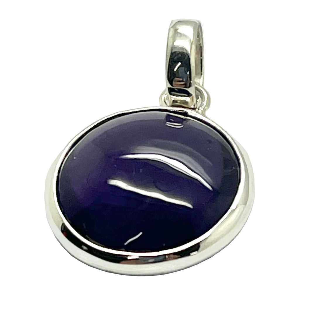 Pendant Amethyst Round Double Sided 3.1 cm
