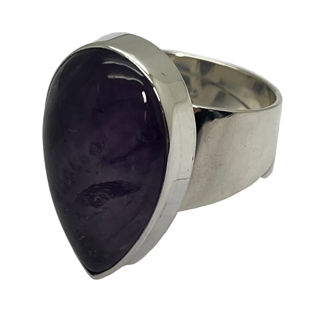 Ring Amethyst Teardrop 2.5 cm