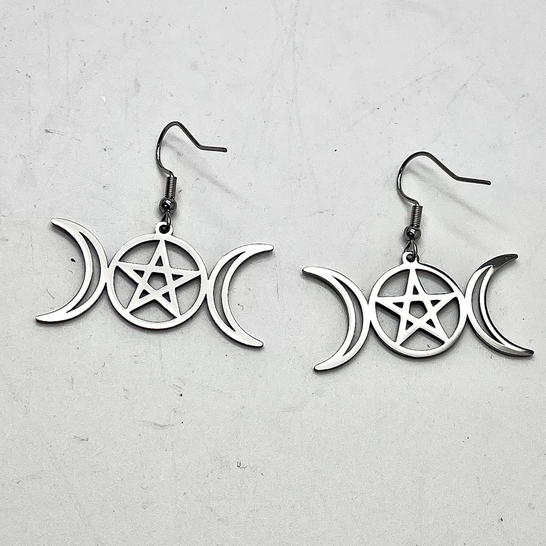 Earrings Triple Goddess Stainless Steel