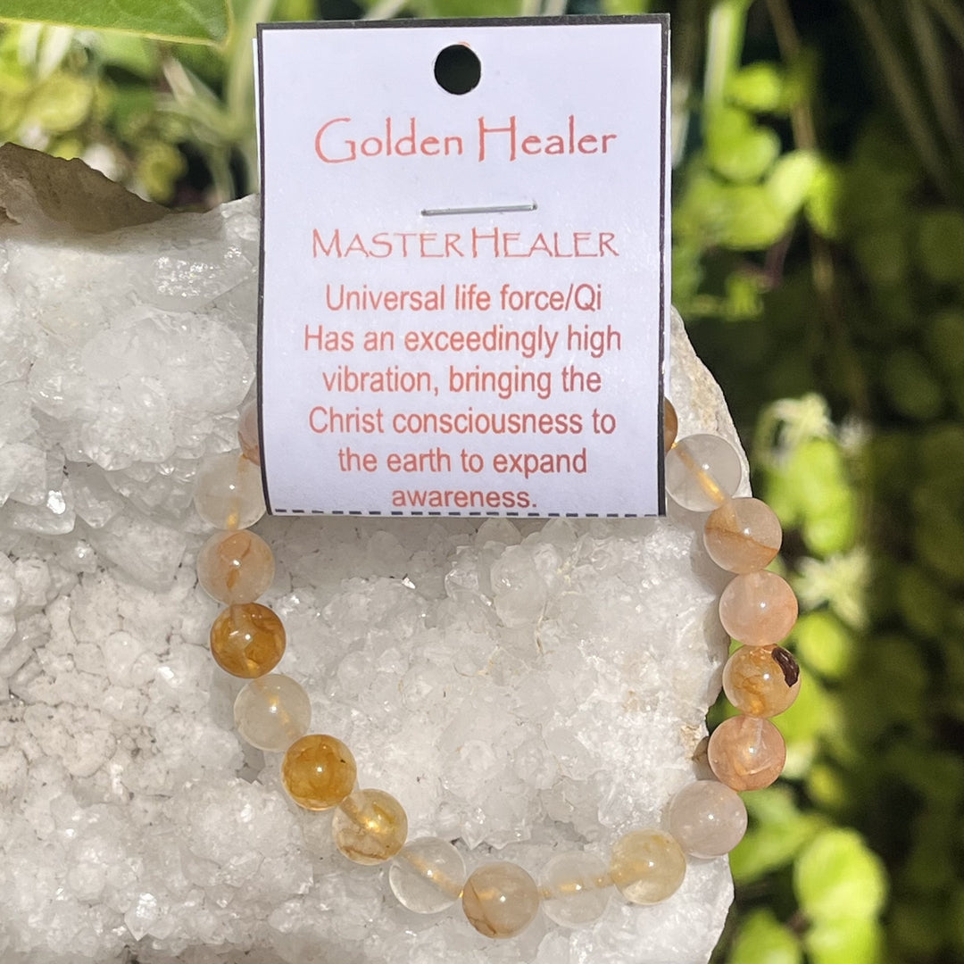 Bracelet Golden Healer 8 mm Beads