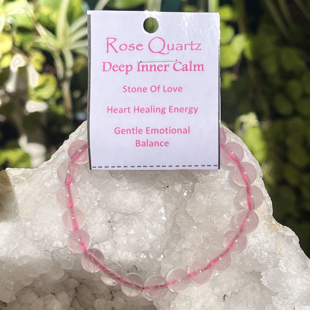 Bracelet Rose Quartz 8 mm Beads