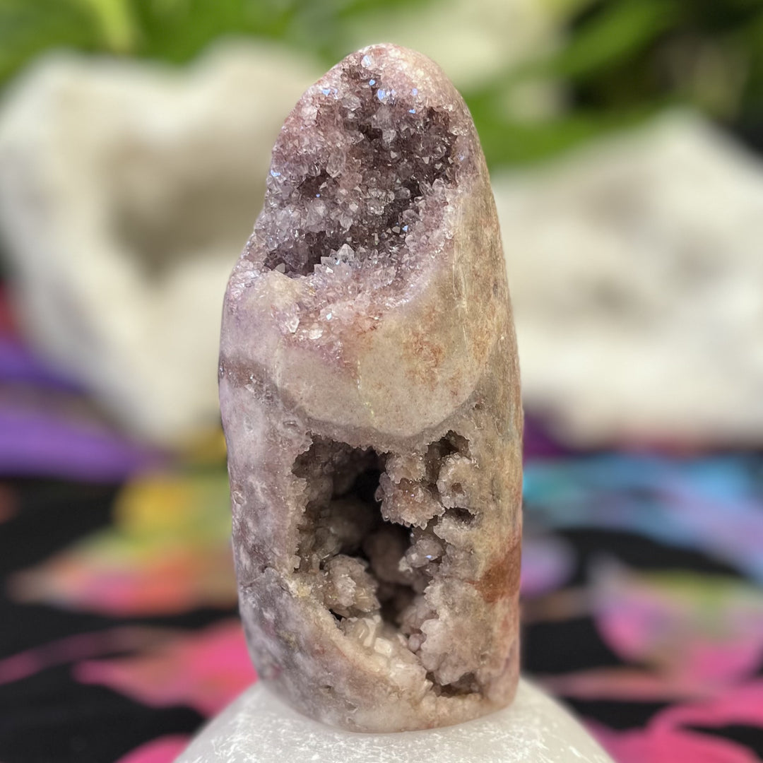 Geode Pink Amethyst Druzy 12.7 cm
