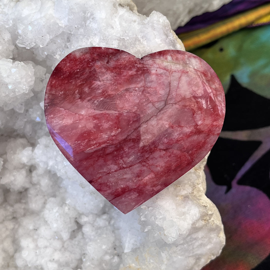 Heart Moonstone Red 5.30 cm