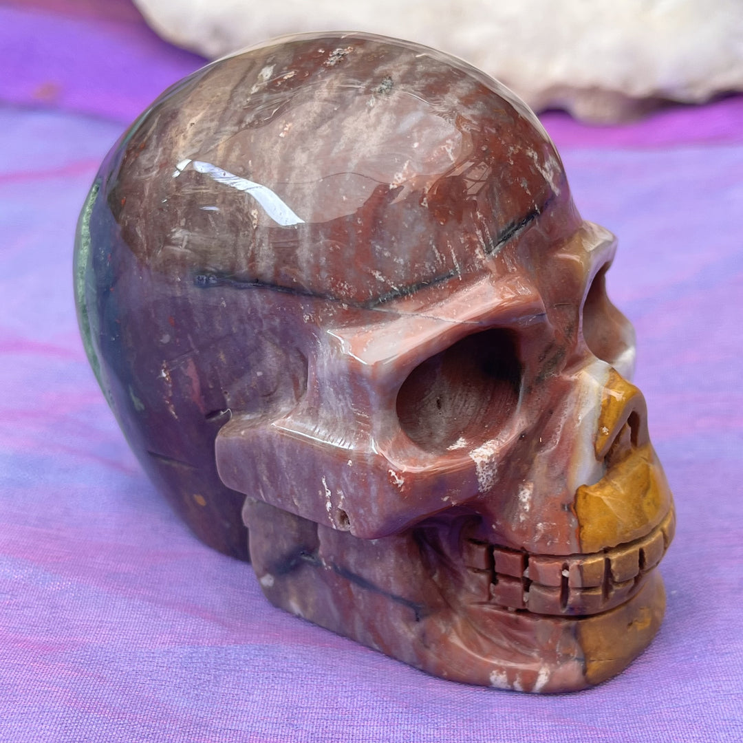Skull Ocean Jasper 8.5 cm
