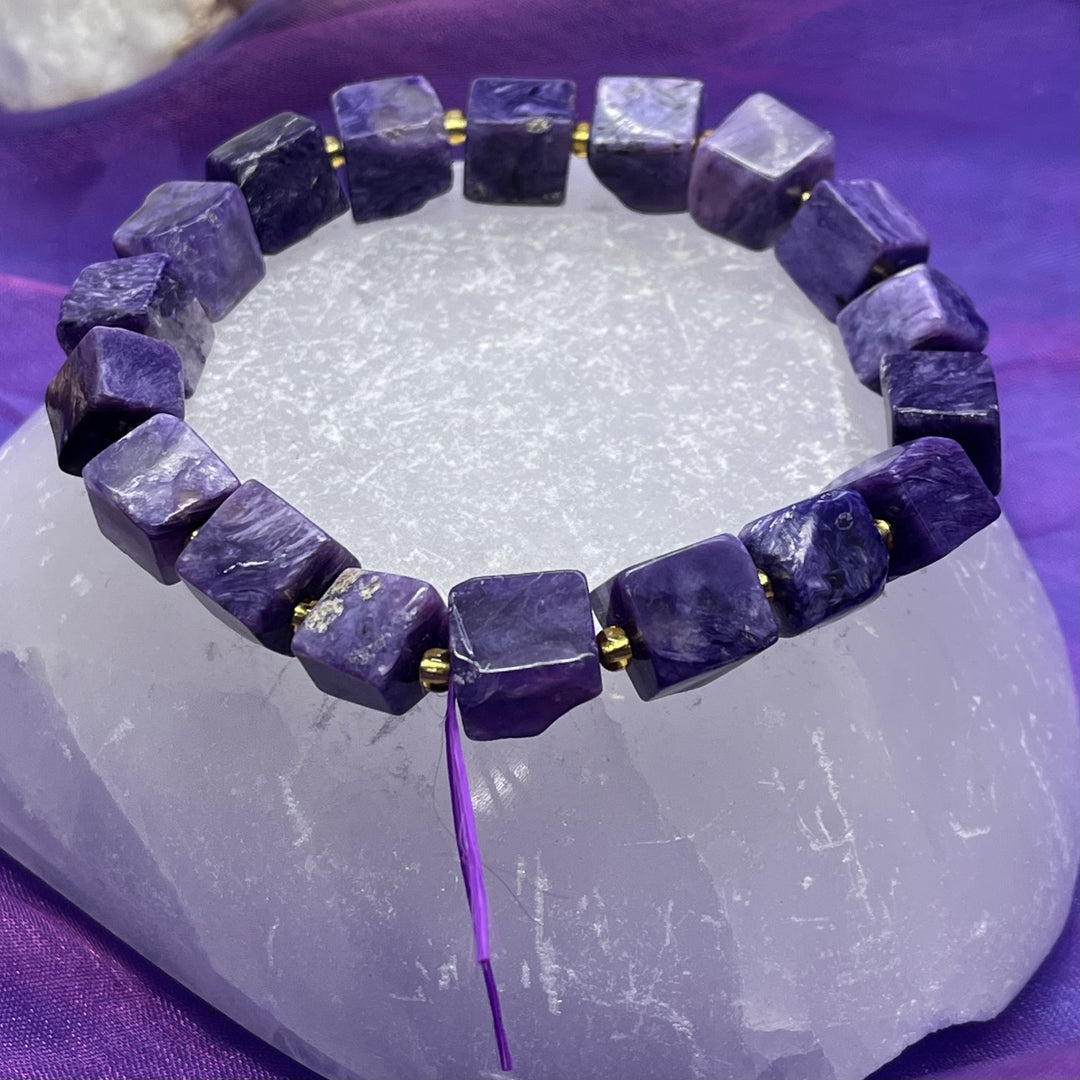 Bracelet Charoite Cubes