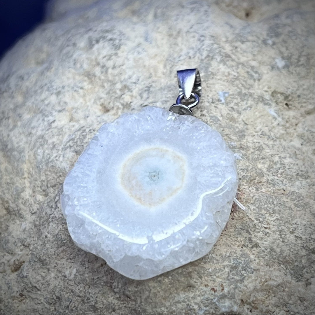 Pendant Druzy Flower Agate