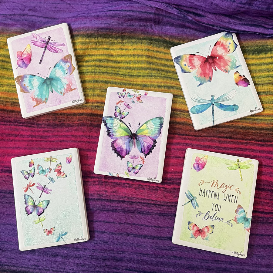 Magnet Butterflies and Dragonflies Ceramic | Carpe Diem with Rem