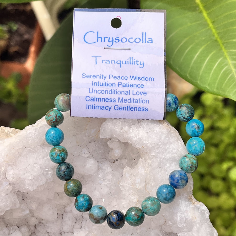 Bracelet Chrysocolla Quality 8mm Beads | Carpe Diem With Remi