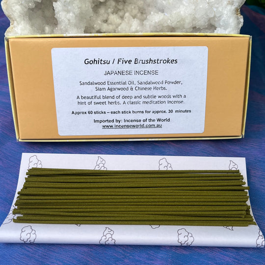Japanese Incense Gohitsu / 5 Brushstrokes | Carpe Diem With Remi