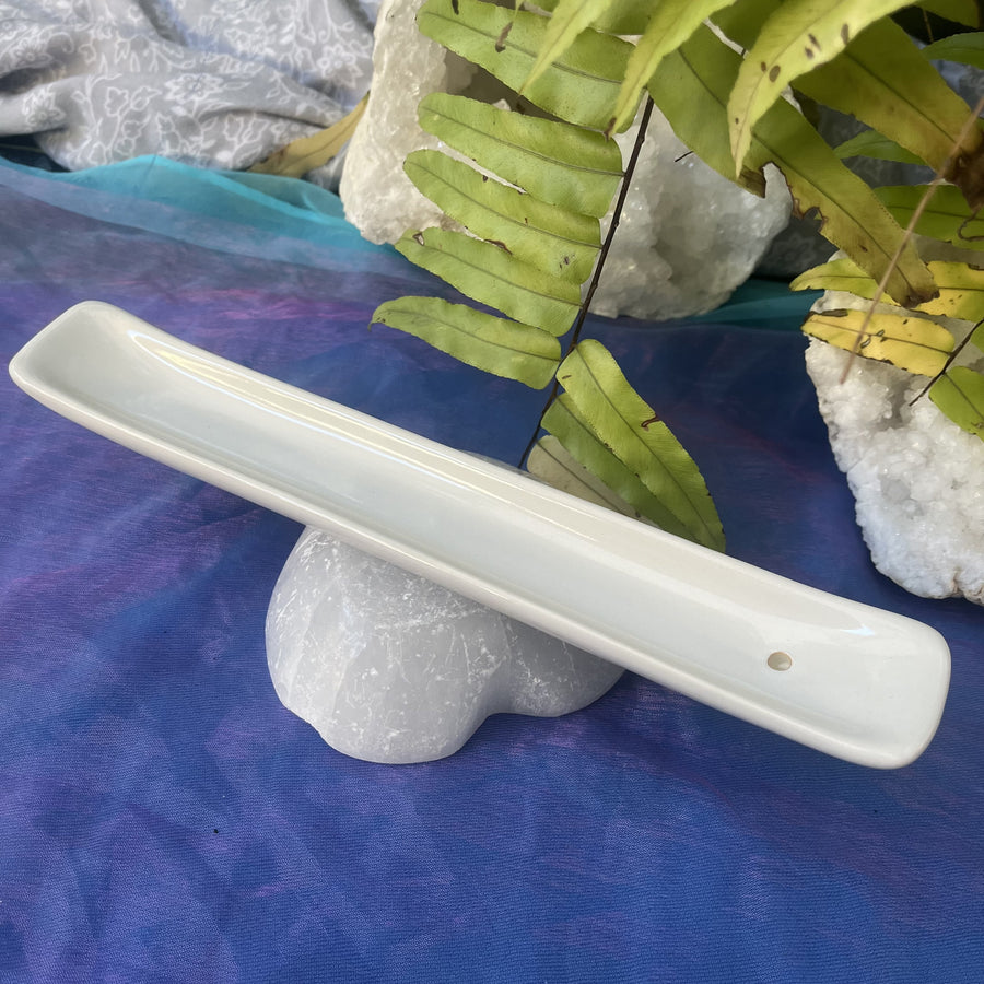 Incense Holder Boat White Medium | Carpe Diem With Remi