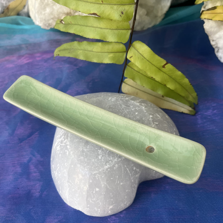 Incense Holder Boat Green Small | Carpe Diem With Remi