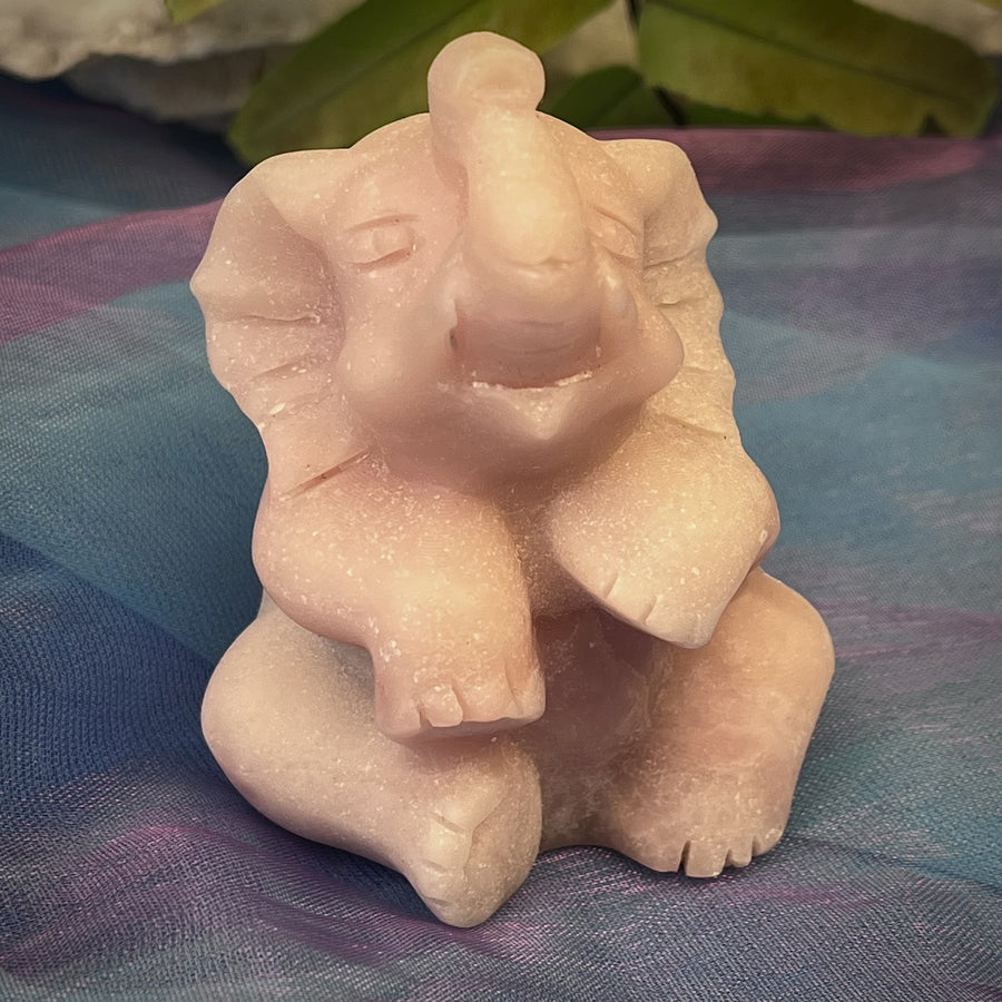 Elephant Sitting Pink Opal | Carpe Diem With Remi