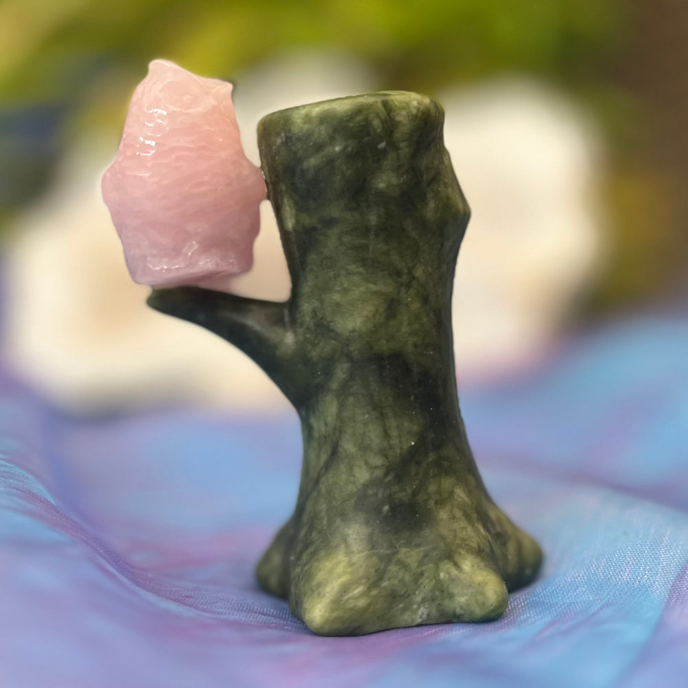Crystal Owl on Serpentine Tree | Carpe Diem with Remi