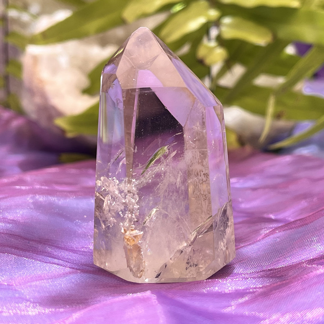 Point Smoky Quartz Lightbeams Congo 6.2 cm