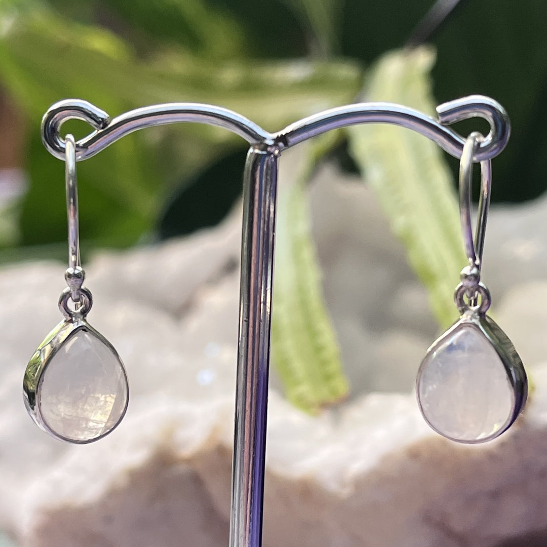 Earrings Rainbow Moonstone 2.6 cm