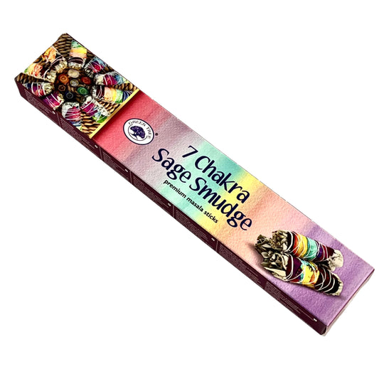 Green Tree 7 Chakra Sage Smudge Incense 15g | Carpe Diem With Remi