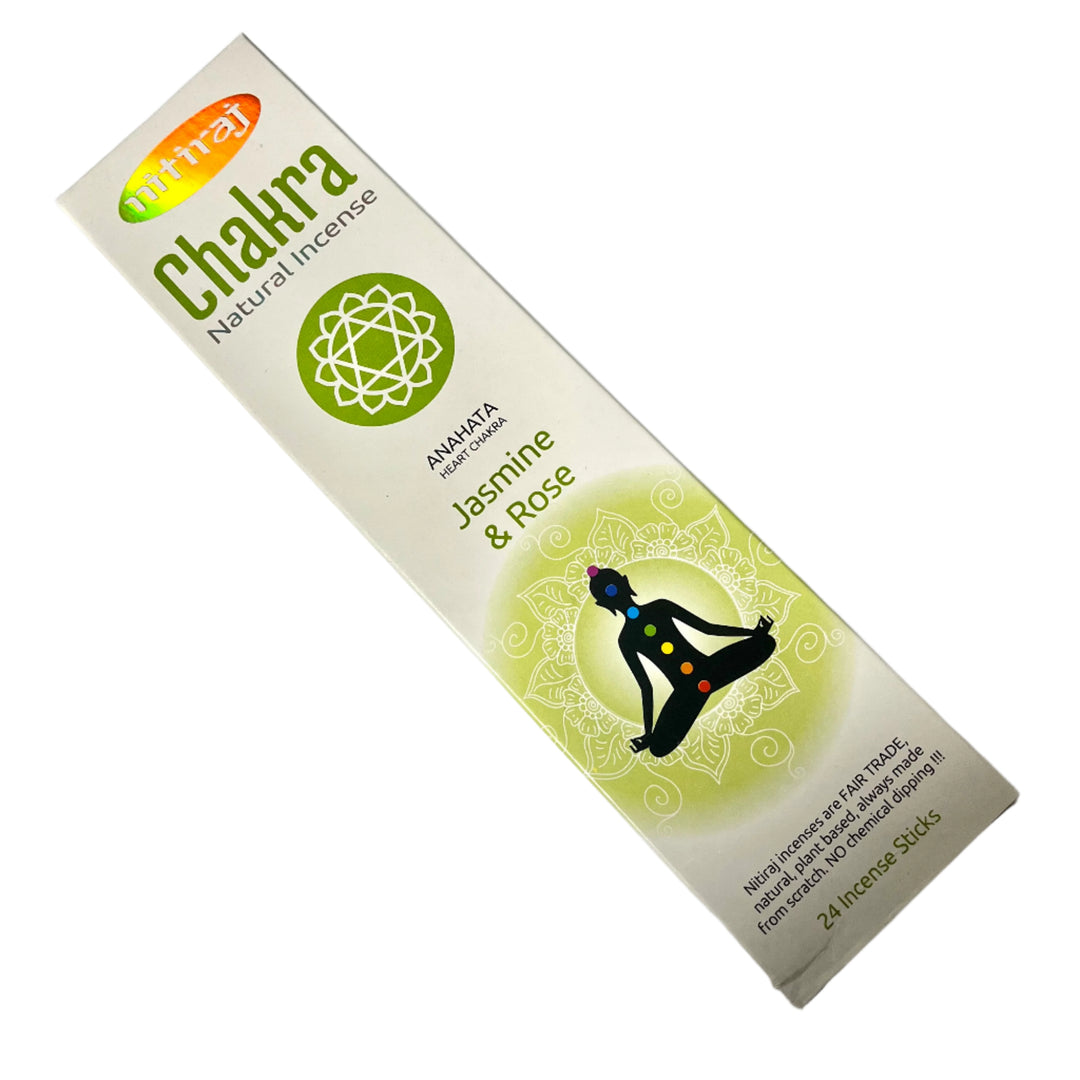 Nitiraj Heart Chakra Jasmine and Rose Incense 25g