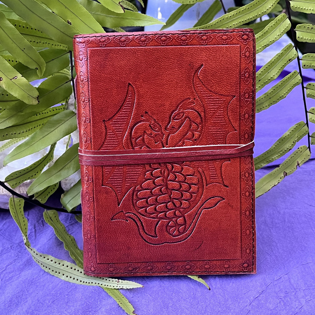 Journal Leather Dragon Handmade Paper 12x17 cm