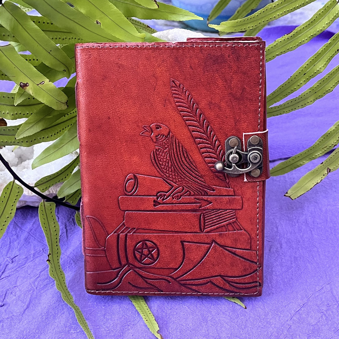 Journal Leather Raven Single Latch 15x20 cm