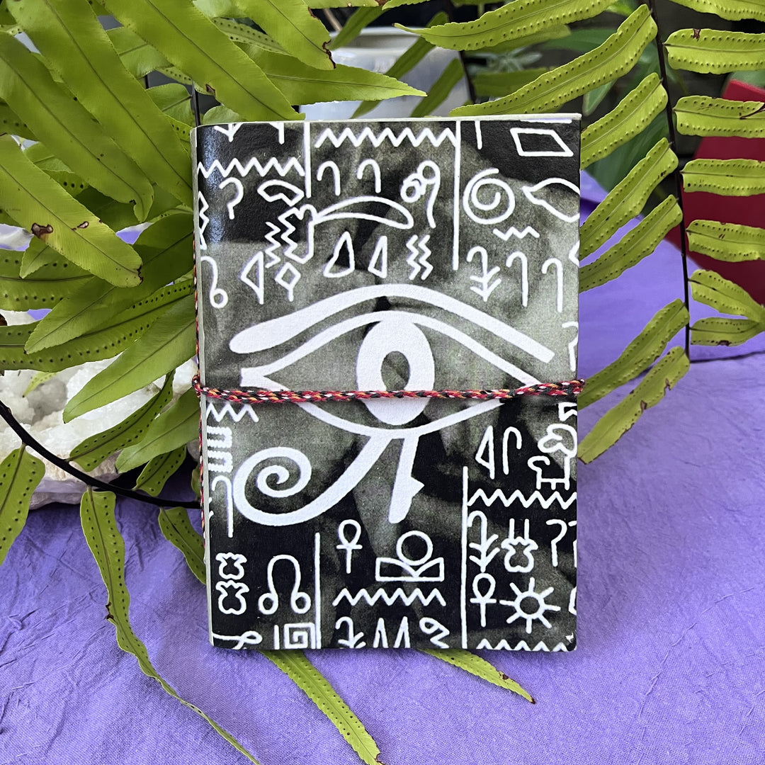 Journal Leather Eye of Horus Handmade Paper 15x20 cm