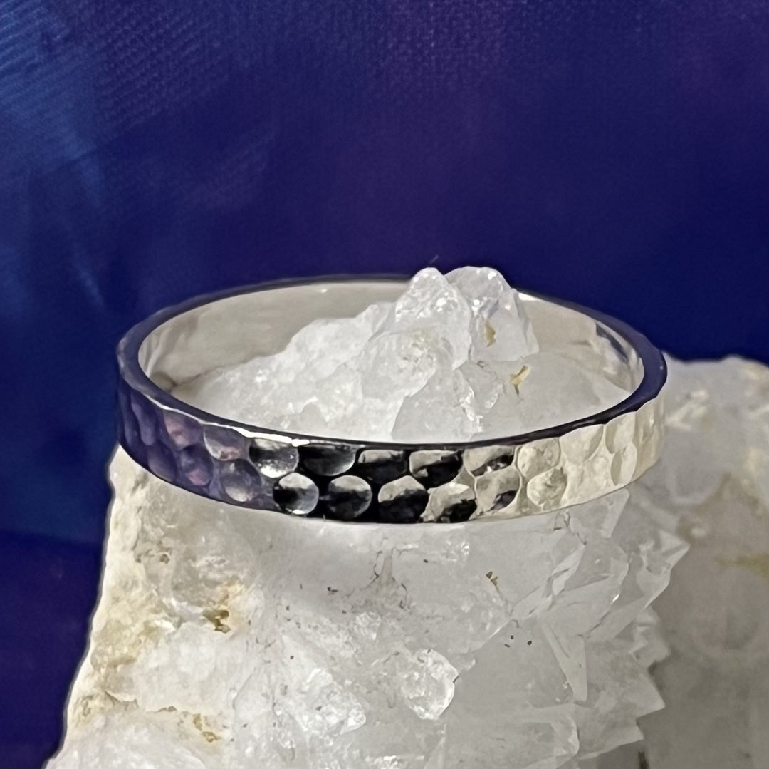 Ring Hammered Silver