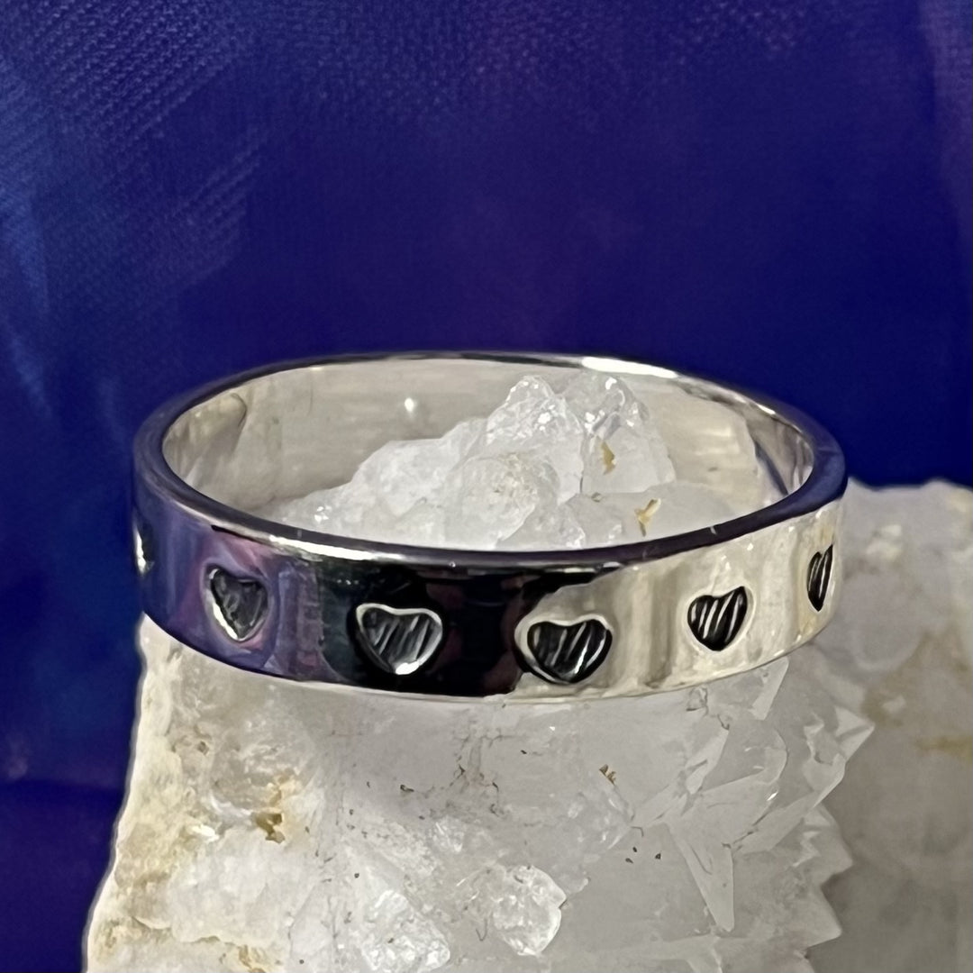 Ring Hearts on Silver