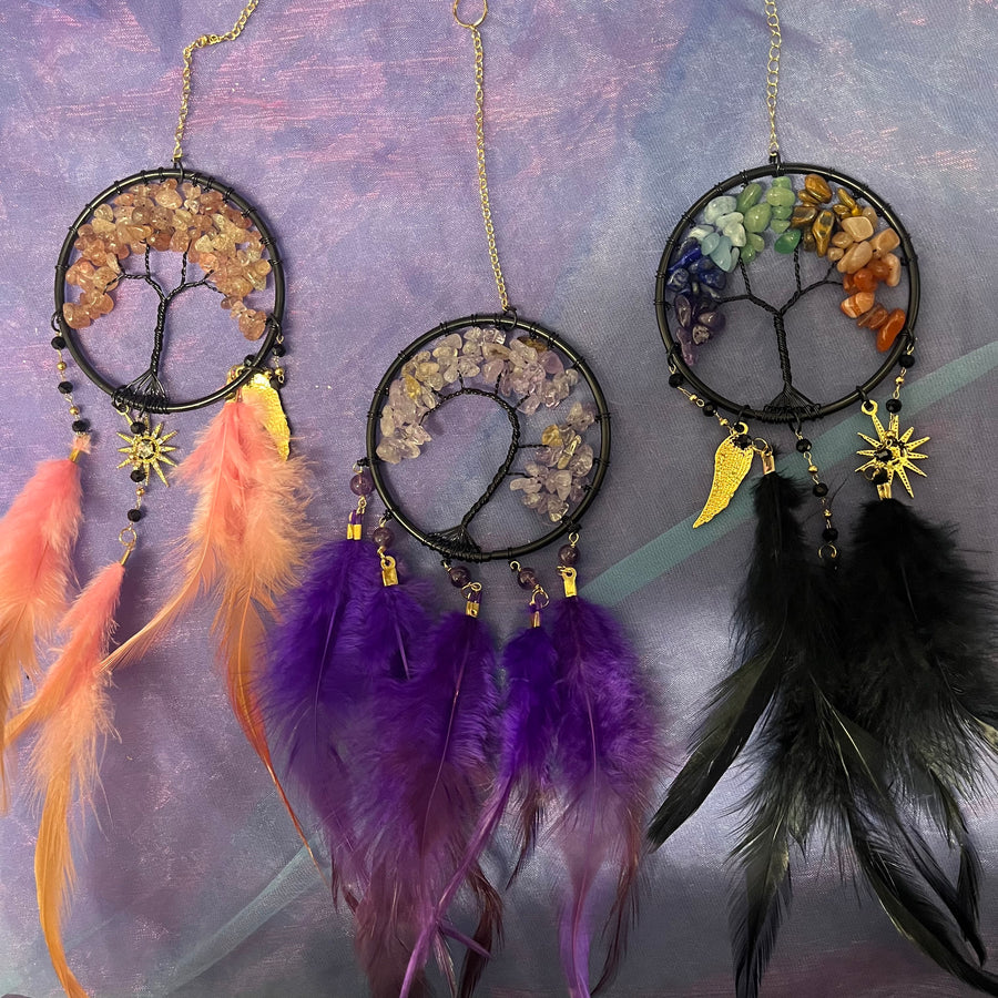Dreamcatcher Tree of Life Chip Feathers 7 cm | Carpe Diem With Remi