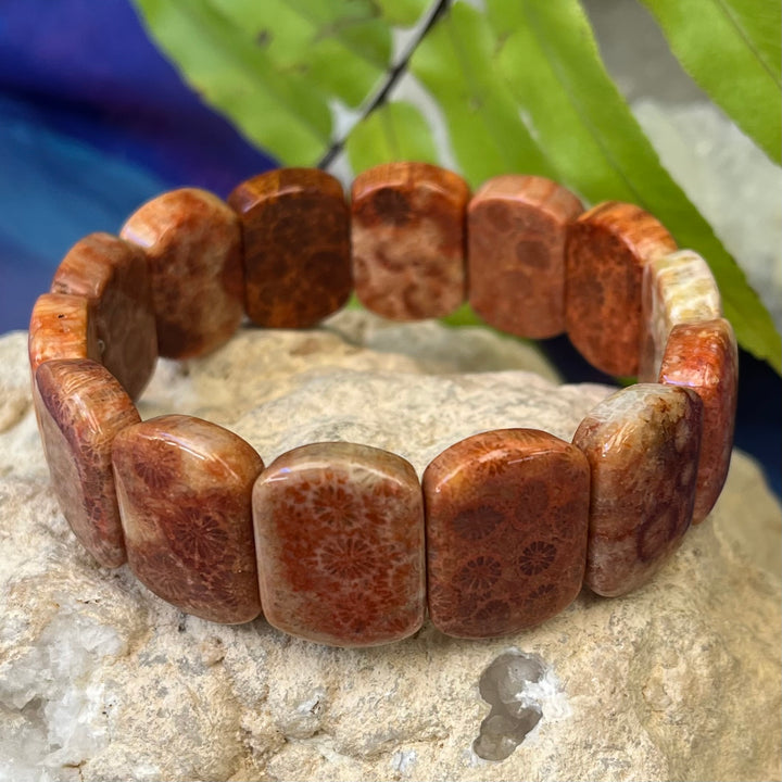 Bracelet Coral Jasper Wide | Carpe Diem With Remi