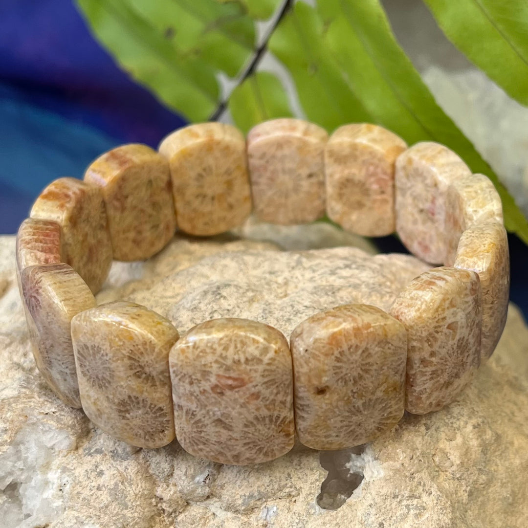 Bracelet Coral Jasper Wide | Carpe Diem With Remi