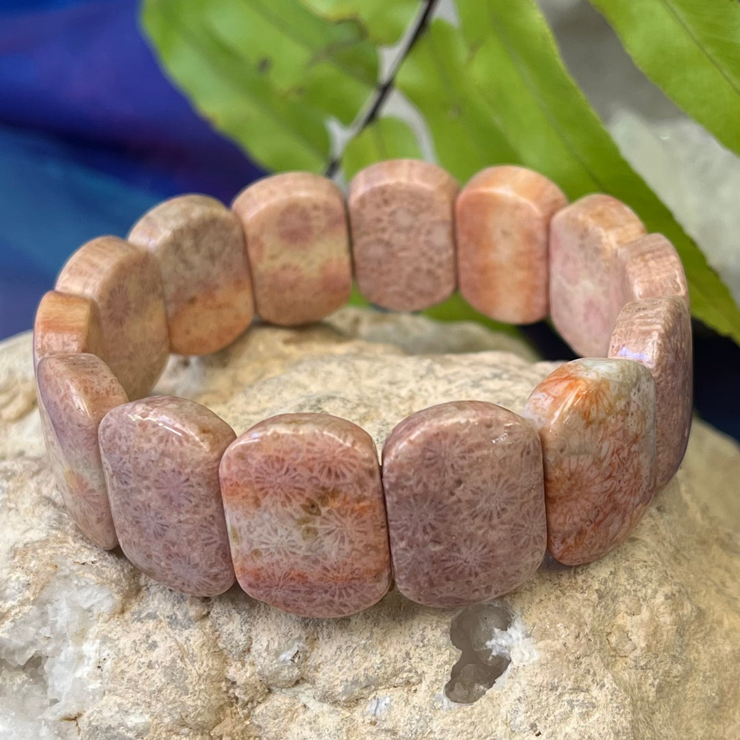 Bracelet Coral Jasper Wide | Carpe Diem With Remi