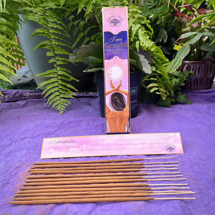 Green Tree I Am Grateful Manifestation Incense 15g