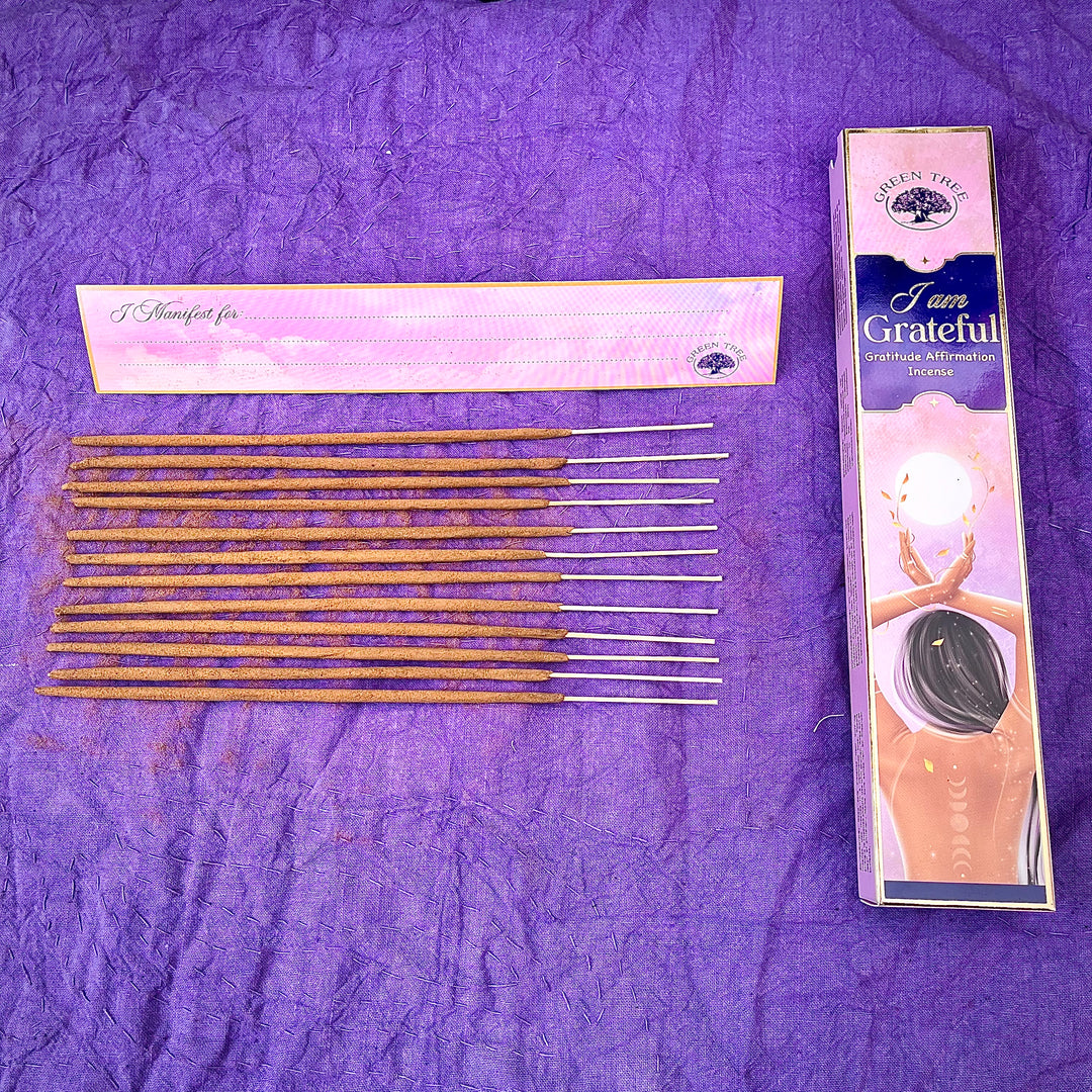 Green Tree I Am Grateful Manifestation Incense 15g