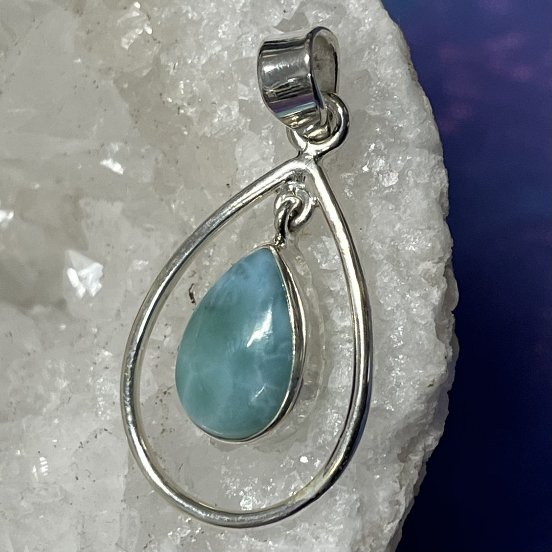 Pendant Larimar Teardrop 3.9 cm